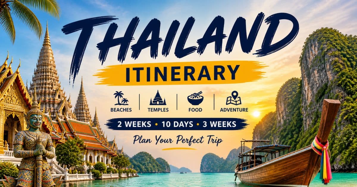 Thailand Itinerary 2 Weeks: The Ultimate Travel Guide (2026)